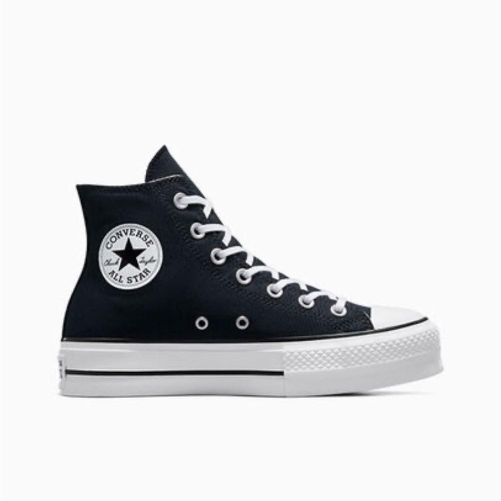 Brand new black platform converse
